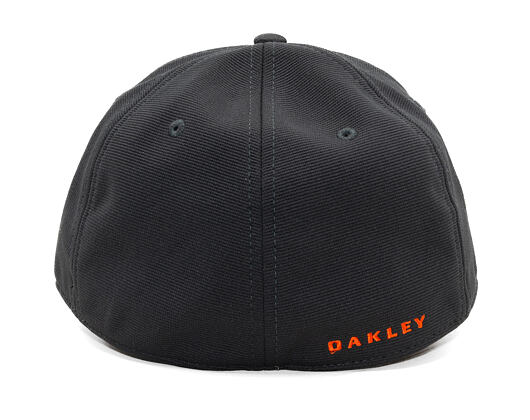 Kappe Oakley - Bark Embossed Hat - Pitch Black/Flame Red