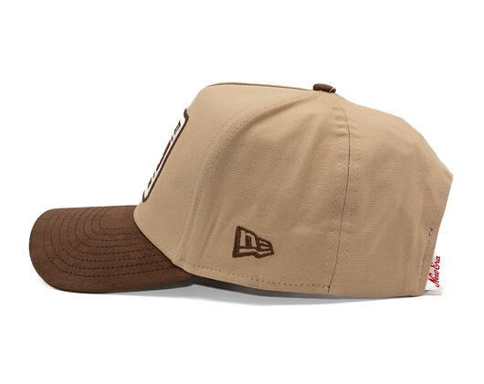 Kappe New Era - Branded Suede Patch 9FORTY A-Frame - Camel