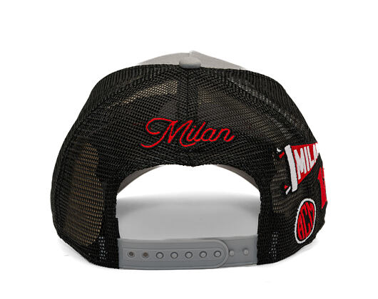 Kappe New Era -  Patch 9FORTY Trucker - Ac Milan - Grey