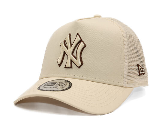 Kappe New Era - MLB Outline 9FORTY Trucker - NY Yankees - Cream