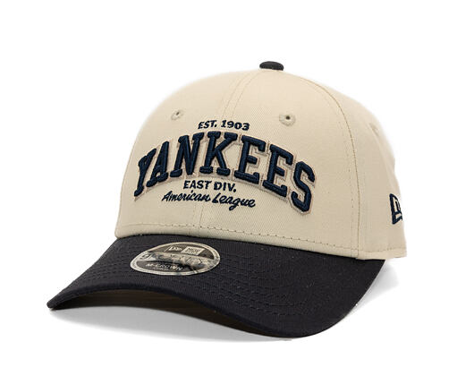 Kinder Kappe New Era - MLB Wordmark 9FORTY M-CROWN - NY Yankees - Cream