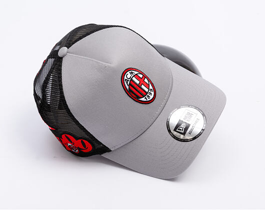 Kappe New Era -  Patch 9FORTY Trucker - Ac Milan - Grey