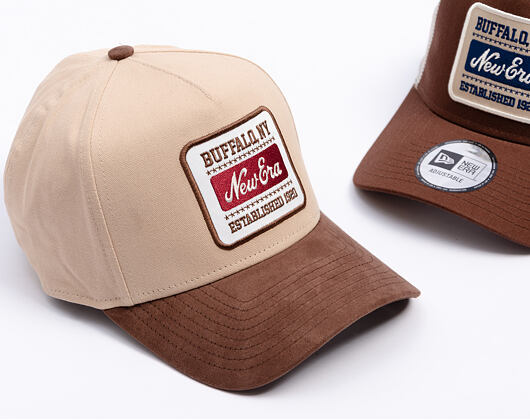 Kappe New Era - Branded Suede Patch 9FORTY A-Frame - Camel