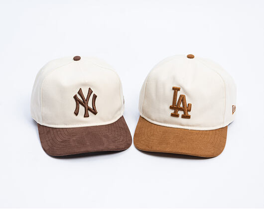 Kappe New Era - MLB Suede Visor 9FIFTY A-Frame - NY Yankees - Cream