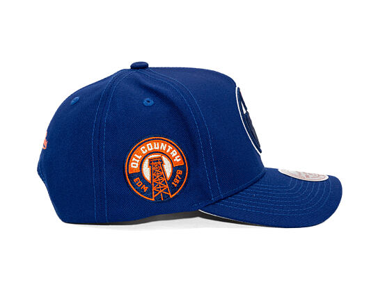 Kappe Mitchell & Ness - Edmonton Oilers - Double Clutch Pro Snapback - Navy