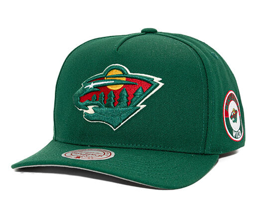 Kappe Mitchell & Ness - Minnesota Wild - Double Clutch Pro Snapback - Green