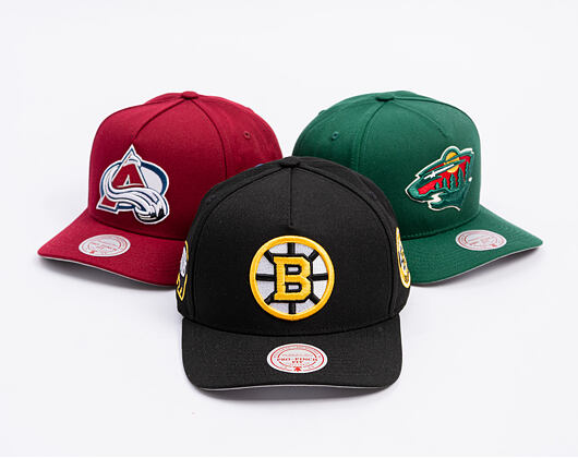 Kappe Mitchell & Ness - Boston Bruins - Double Clutch Pro Snapback - Black