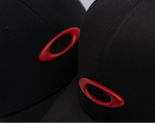 Oakley - Trucker Ellipse Hat - Pitch Black/Flame Red