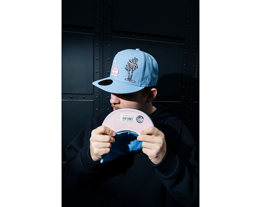 Kappe New Era - MLB Palm & Taco 59FIFTY - LA Dodgers - Sky Blue / Pink UV