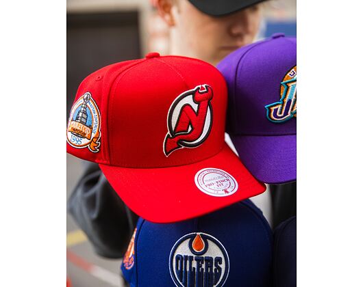 Kappe Mitchell & Ness - New Jersey Devils - Double Clutch Pro Snapback - Red