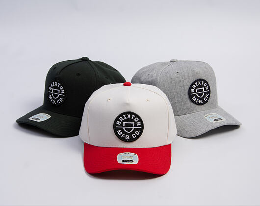 Kappe Brixton - Crest MP Snapback - Off White/Rush