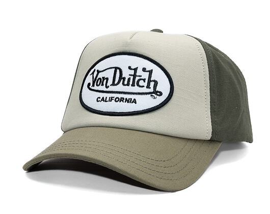 Kappe Von Dutch - Trucker - Cali Patch Olive/White