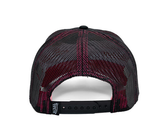 Kappe Von Dutch - Trucker - Rubber Logo Black/Electric Pink