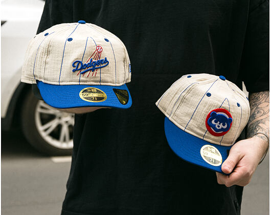 Kappe New Era - MLB Retro Linen Pinstripe 59FIFTY Retro Crown - LA Dodgers - Team Color