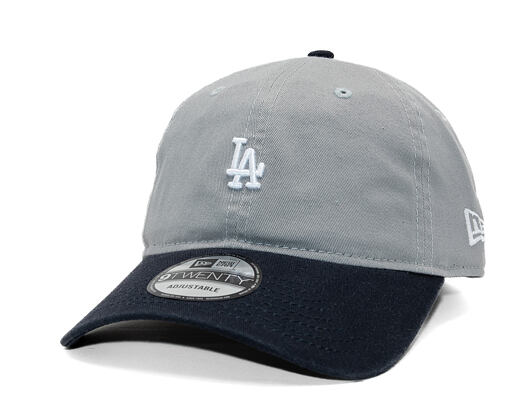 Kappe New Era - MLB Mini Logo Washed Contrast 9TWENTY - LA Dodgers - Grey / Navy