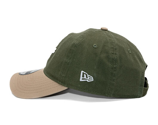 Kappe New Era - MLB Mini Logo Washed Contrast 9TWENTY - Oakland Athletics - New Olive / Camel