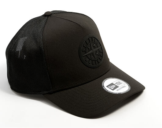 Kappe New Era - MLB Tech Pack 9FORTY A-Frame Trucker - Seattle Mariners - Black