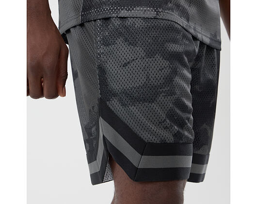 Shorts New Era - Branded Print Mesh Shorts - Black