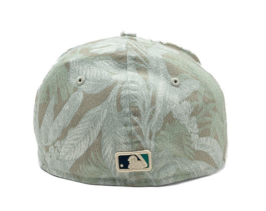 Kappe New Era - MLB Three Looms "Leafy Palm" 59FORTY A-Frame - Seattle Mariners - Stone
