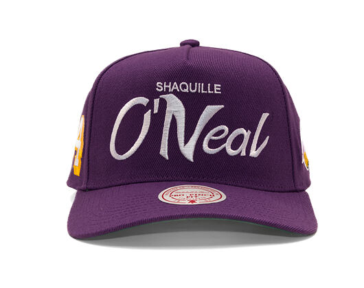 Kappe Mitchell & Ness - Player Script Hwc - NBA - Los Angeles Lakers - Shaquille O'Neal - Purple_Whi