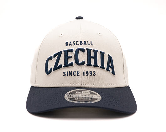 Kappe New Era - Contrast Visor M-CROWN 9FORTY - Baseball Czechia - Ivory