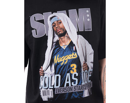 T-Shirt Mitchell & Ness - Boxy Slam Tee - NBA - Denver Nuggets - Allen Iverson - Black