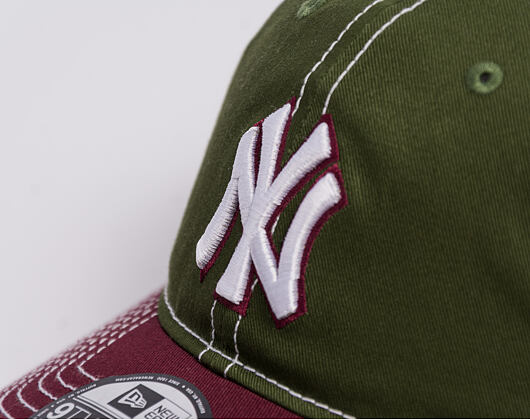Kappe New Era - MLB "Seasonal 2 Tone" 9TWENTY - NY Yankees - Green / Burgundy