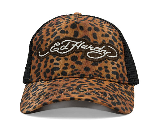 Kappe Ed Hardy - Leopard Print 5 Panel Trucker