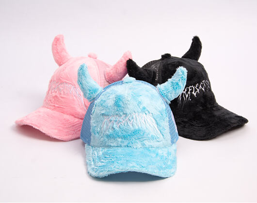 Kappe Reflection Luxury Horny Cap - Baby Blue Horns
