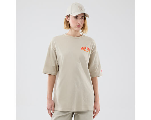 T-Shirt New Era - Branded Food Character Oversized Tee - Stone