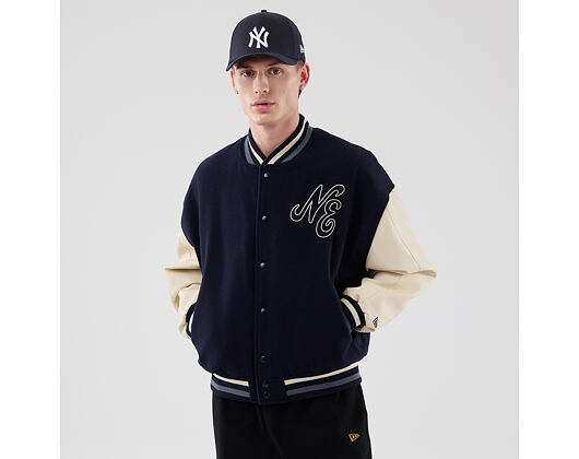 Jacke New Era - Branded Oversized Varsity Jacket - Navy