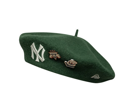 Baskenmütze New Era - MLB IMAGE DROP Retro Pin Beret - NY Yankees - Green