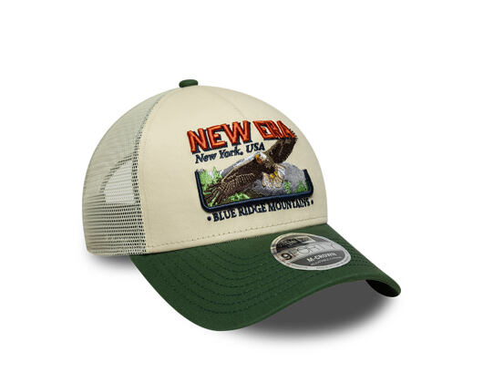 Kappe New Era - Branded Graphic 9FORTY M-CROWN A-Frame Trucker - Cream / Cilantro Green