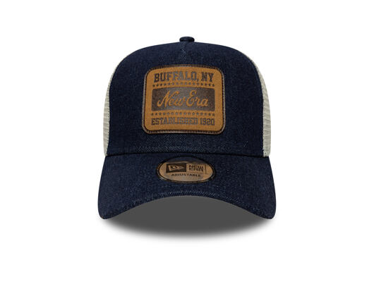 Kappe New Era - Branded Patch Denim 9FORTY A-Frame Trucker - Royal