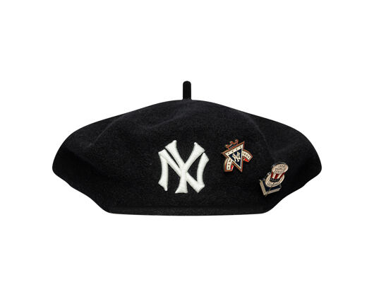 Baskenmütze New Era - MLB IMAGE DROP Retro Pin Beret - NY Yankees - Black