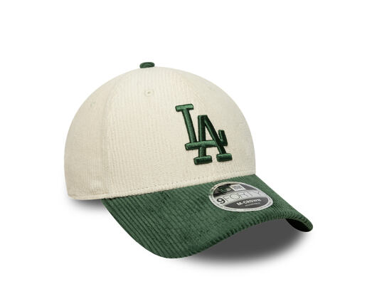 Kappe New Era - MLB Cord 9FORTY M-CROWN - LA Dodgers - Cream / Cilantro Green