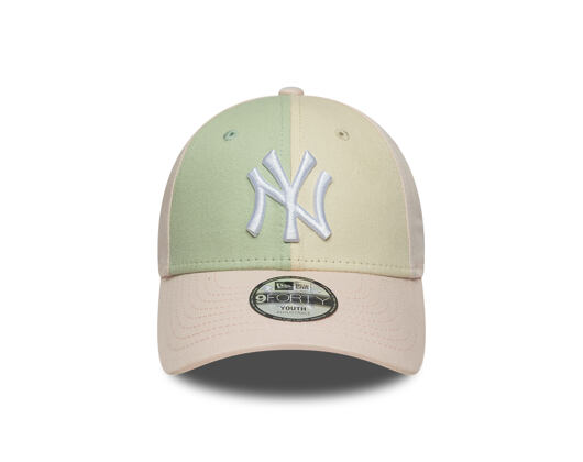 Kinder Kappe New Era - MLB Color Block 9FORTY - NY Yankees - Blush Pink / Soft Grass