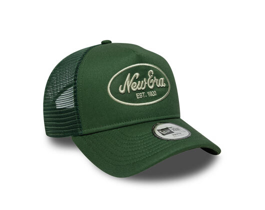 Kinder Kappe New Era - Branded Oval Patch 9FORTY A-Frame Trucker - Cilantro Green / Soft Grass