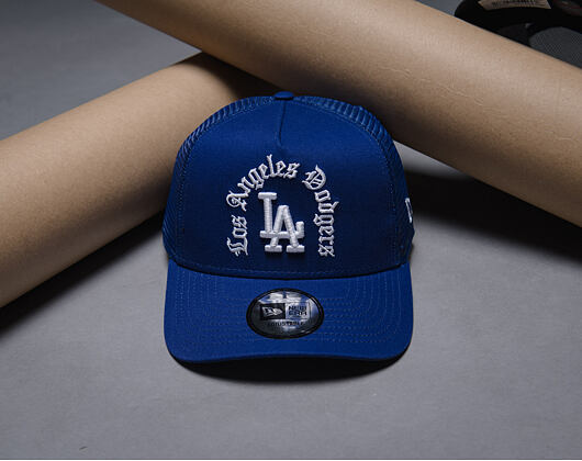 Kappe New Era - MLB Wordmark 9FORTY A-Frame Trucker - LA Dodgers - Royal