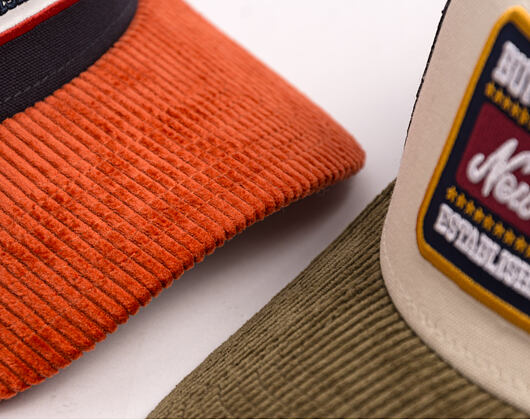 Kappe New Era - Branded Patch Cord 9FORTY A-Frame Trucker - Cream / New Olive