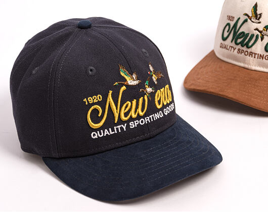 Kappe New Era - Branded Suede Pre-Curved 9FIFTY Retro Crown - Navy