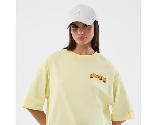 T-Shirt New Era - Branded Beach Party Graphic Oversized Tee - Yellow