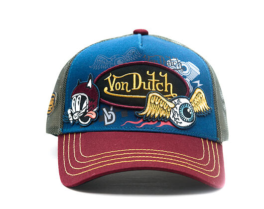 Kappe Von Dutch - Trucker - Patch & Print - Red / Navy