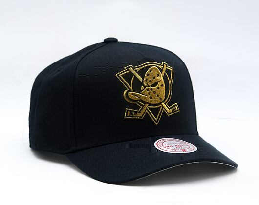 Kappe Mitchell & Ness - NHL Black And Gold Pro Snapback Vntg - Anaheim Ducks - Black