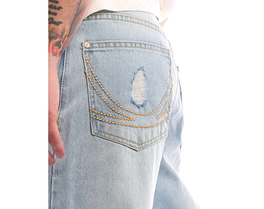 Hose Karl Kani - OG Distressed Straight Leg Jeans - Blue