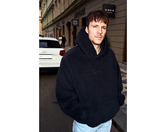 Pullover Karl Kani - Signature Essential Teddy OS Hoodie - Black