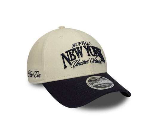 Kappe New Era - Branded Wordmark 9FORTY M-CROWN - Cream / Navy