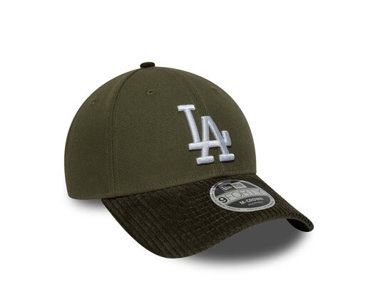 Kappe New Era - MLB Cord Visor 9FORTY M-CROWN - LA Dodgers - New Olive