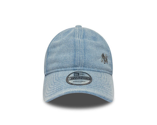 Kappe New Era - MLB Washed Denim Pin 9TWENTY - NY Yankees - Pastel Blue