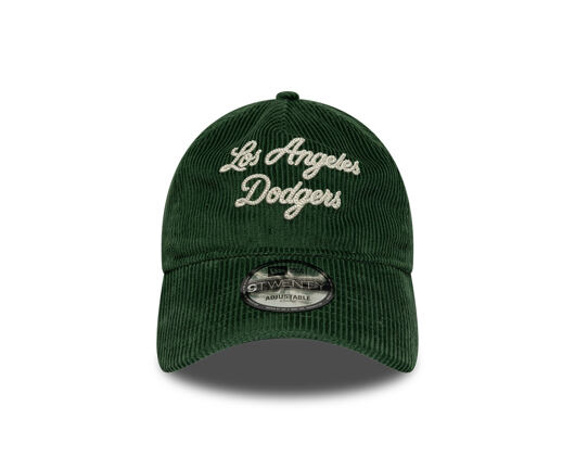 Kappe New Era - MLB Cord Script 9TWENTY A-Frame - LA Dodgers - Cilantro Green